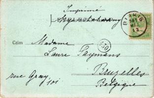 1901 Marosberkes, Birkis, Birchis; Mocsónyi kastély. B. Angerstein kiadása / castle (fa)