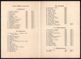 Nagy Imre erdélyi festőművész gyűjteményes kiállításának katalógusa, Műbarát Kiállítóhelység, Budape...