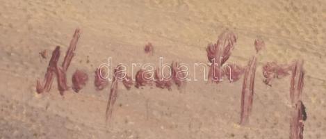 Korpács Lajos (-), működött a XX. sz. első felében: Lovasszekér (itatás). Olaj, karton, jelezve jobb...