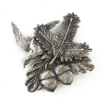 Vadászat témájú fém medál, h: 4 cm