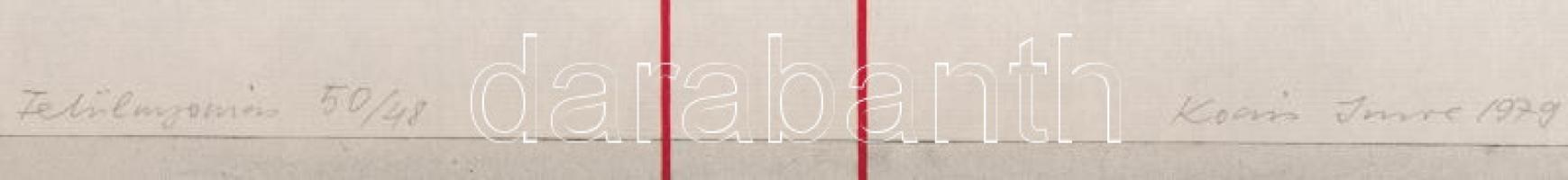 Kocsis Imre (1940-2015): Felülnyomás, 1979. Ofszet-litográfia, papír, jelzett és számozott (50/48). ...