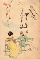 1900 Alt-Wien. Art Nouveau litho, unsigned Raphael Kirchner (EK)