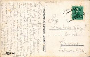 1939 Huszt, Chust, Khust; Hotel Koruna, shops / Korona szálloda, Hygieja, Jenő Rosenberg üzlete, Dun...