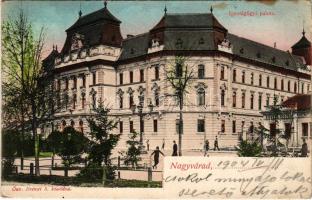 Nagyvárad, Oradea; Igazságügyi palota. Özv. Erényi S. kiadása / financial palace (EK)