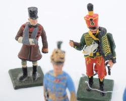 6 db régi, kézzel festett ólomkatona 6,5 cm