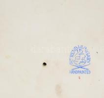 Herendi pelikán, kézzel festett, jelzett, csőre végén kis kopással m: 22 cm