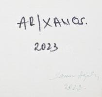 Samu Hajnalka (?-): Purple rain. Akril, vászon. Jelzett a hátoldalán. 50x40 cm