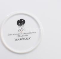 Hollóházi Szász Endre tervezte tányér, matricás, jelzett, hibátlan, d:15,5 cm