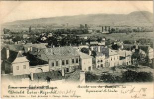 1902 Szászrégen, Sächsisch-Regen, Reghin; Gymnasial Gebäudes. G. Rösler, Heiter / Gimnázium / school