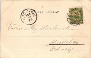 1902 Szászrégen, Sächsisch-Regen, Reghin; Gymnasial Gebäudes. G. Rösler, Heiter / Gimnázium / school