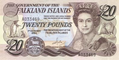 Falkland-szigetek 1984-90. 1Ł, 10Ł, 20Ł, 50Ł komplett sor! T:I