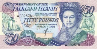 Falkland-szigetek 1984-90. 1Ł, 10Ł, 20Ł, 50Ł komplett sor! T:I