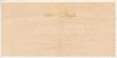 1926. névre szóló "Borital- és húsfogyasztási adóbefizetési bárca" 62.100K értékben T:F