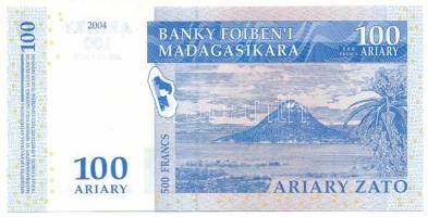 Madagaszkár 2004. 100A / 500Fr "A6612545Z" T:UNC,AU Madagascar 2004. 100 Ariary / 500 Fran...
