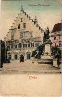 1911 Lindau, Rathaus Vorderseite, Gasthof / town hall, inn (EK)