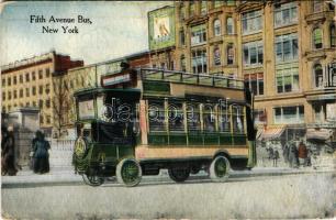 New York, Fifth Avenue Bus / double decker bus (Rb)