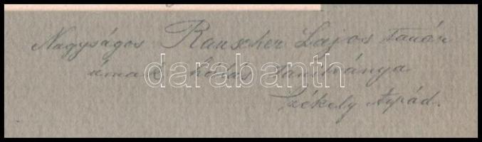 Székely Árpád (1861-1914): Táj. Rézkarc, papír, jelzett, paszpartuban, Székely Árpád autográf ajándé...