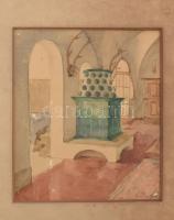 Rauscher Juliska (1888-1947): Buják, a gróf Pappenheim vadászkastély látképe és enteriőrje, 1920-as ...