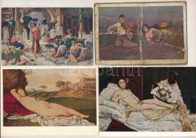 31 db főleg MODERN motívum képeslap: erotikus hölgyek, vegyes minőségben / 31 mostly modern motive p...