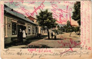 1906 Torna, Abaúj-Torna, Turnau, Turna nad Bodvou; Fő utca, Steinberger Ignác üzlete és saját kiadása / main street, shop (EB)