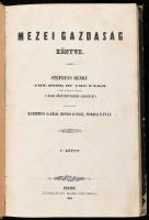 Stephens Henry: Mezei gazdaság könyve V. köt. - - "The book of the farm" czímű munkája nyomán a hazai körülményekhez alkalmazva. Kiadják Korizmics László, Benkő Dániel, Mórocz István. Pest, 1858., Herz János, 354+2 p. Szövegközti fametszetű illusztrációkkal. Korabeli aranyozott félvászon-kötés, kopott borítóval, a táblákon a papírborítás hiányos.