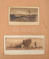 Olvashatatlan jelzéssel vagy jelzés nélkül, feltehetően részben Rauscher Lajos művei: 25 db egyedi r...