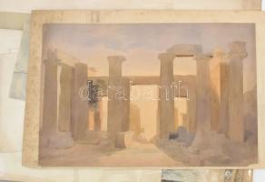 Olvashatatlan jelzéssel vagy jelzés nélkül, feltehetően részben Rauscher Lajos művei: 25 db egyedi r...