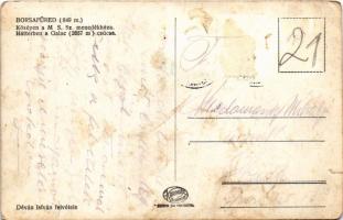 Borsafüred, Borsa; Középen a M. S. Sz. menedékház, háttérben a Galac csúcsa. Déván István felvétele ...