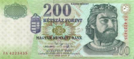 2005. 200Ft (3x) "FA, FB, FC" T:I