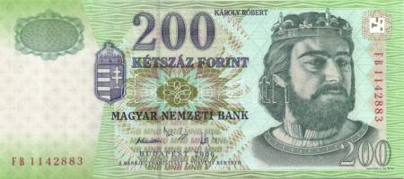 2006. 200Ft (3x) "FA, FB, FC" T:I (2x),II+ (1x) alig látható hajlással