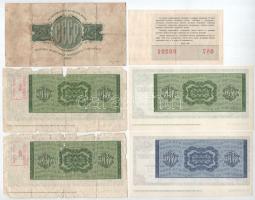 Szovjetunió 1968-1989. 6db.os csekktétel, közte egy 000-s sorszámú "SPECIMEN (Minta)" felü...