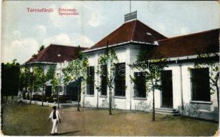 1915 Tarcsafürdő, Bad Tatzmannsdorf; Éttermek. Rehling János kiadása / Speisesäle / restaurants (szakadás / tear)