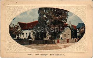 1911 Felka, Velká (Poprád, Tátra, Magas-Tátra, Vysoké Tatry); Park vendéglő, étterem. Krompecher E. M. Fiai kiadása / Park Restaurant (Rb)