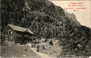 1910 Tátra, Magas-Tátra, Vysoké Tatry; Zerge szálloda. Divald Károly műintézete 1442-1909. / Hotel Gemse (EK)