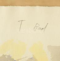 Kardos János (1946-2018): Kompozíció (kétoldalas mű), 1981. Vegyes technika, papír. Egyik jelzett. Ü...