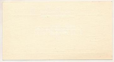 1939. 2P értékű "Magyar Asszonyok Nemzeti Szövetsége Miskolc" Háziasszonyjegy T:AU