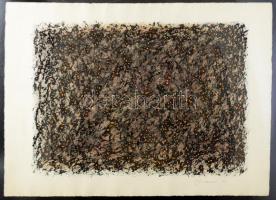 Kardos János (1946-2018): Kompozíció (kétoldalas mű), 1980-81. Vegyes technika, papír. Mindkettő jel...