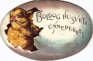 1901 Boldog húsvéti ünnepeket! Tojás alakú üdvözlőlap / Easter greeting, egg-shaped