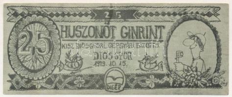 1979. 25 Ginrint "KISZ Diósgyőri Gépgyári Bizottság", bélyegzés nélkül T:F