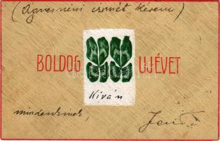 1906 Boldog Újévet - dombornyomott / New Year greeting - embossed