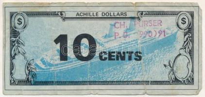 Dél-Afrika 1990-1991. 10c "Achille Dollars" hajópénz T:F,VG South Africa 1990-1991. 10 Cents "Achille Dollars" ship money C:F,VG