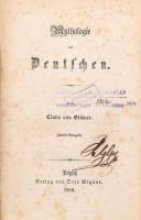 Claire von Glümer: Mythologie der Deutschen. Leipzig, 1858, Otto Wigan, 256 p. Német nyelven. 2. kia...