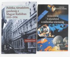 Sugár Gusztáv: A néprádiótól a műholdas televízióig. Bp., é. n., Ajtósi Dürer Kiadó. Papírkötésben, jó állapotban. + Simándi Irén: Politika, társadalom, gazdaság a Magyar Rádióban 1953-1956. Bp., 2016, gondolat, papírkötés.