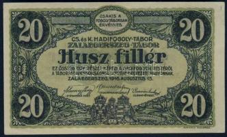 Zalaegerszeg/hadifogolytábor 1916. 20f T:I