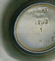 cca 1895 Zsolnay kiöntő. Nyakánál duplafalú díszítéssel, jelzett, csőre restaurált, m: 16,5 cm