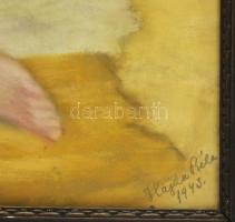 Hajdú Béla (működött 1930-40 körül): Női akt, 1943. Pasztell, papír, jelezve jobbra lent. Dekoratív,...