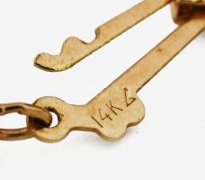 Nyaklánc, édesvízi gyöngy, 14k arany (Au) kapoccsal 50 cm