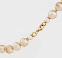 Nyaklánc, tekla gyöngy, 14k arany (Au) kapoccsal 80 cm