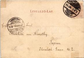 1899 (Vorläufer) Esztergom, látkép, Bazilika. Esztergomi Lapok nyomdája, a "Hunnia" könyvn...