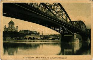 1910 Esztergom, Mária Valéria híd a Bazilika látképével (EB)